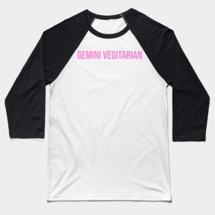Gemini Vegitarian Baseball T-Shirt